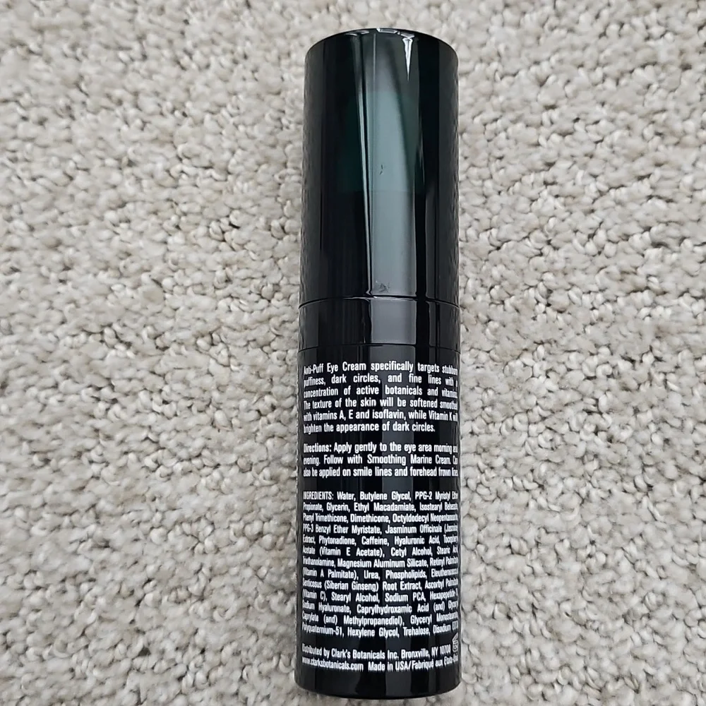 Clark's Botanicals Anti-Puff Eye Cream Dark Circles Fine Lines 15ml / 0.5 oz NWT